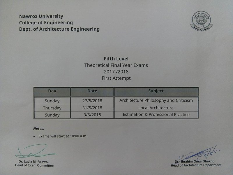 Theoretical final exams2018arch5